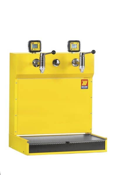 Oil Dispenser Bar With 2 Levers, Nozzles and Digital Flow Meter